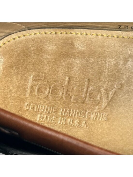 Vintage FootJoy Shoes Mens Size 10.5 E Black Kiltie Tassel Oxford Leather USA main image 7